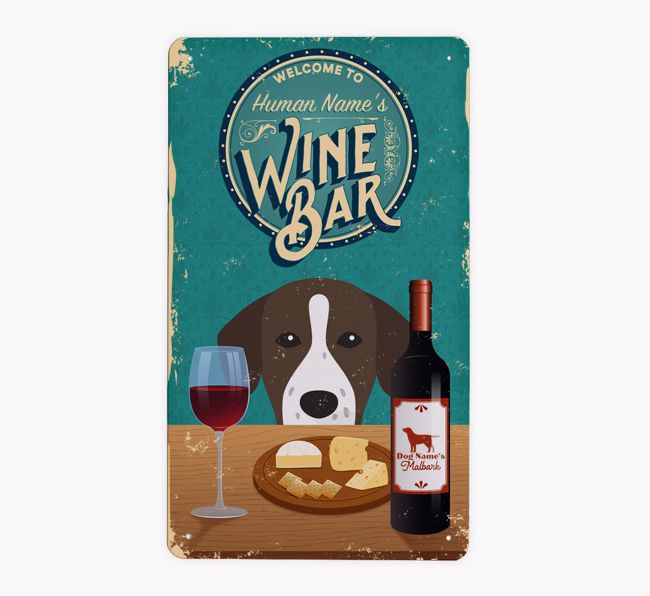 Wine Bar: Personalised {breedFullName} Metal Sign